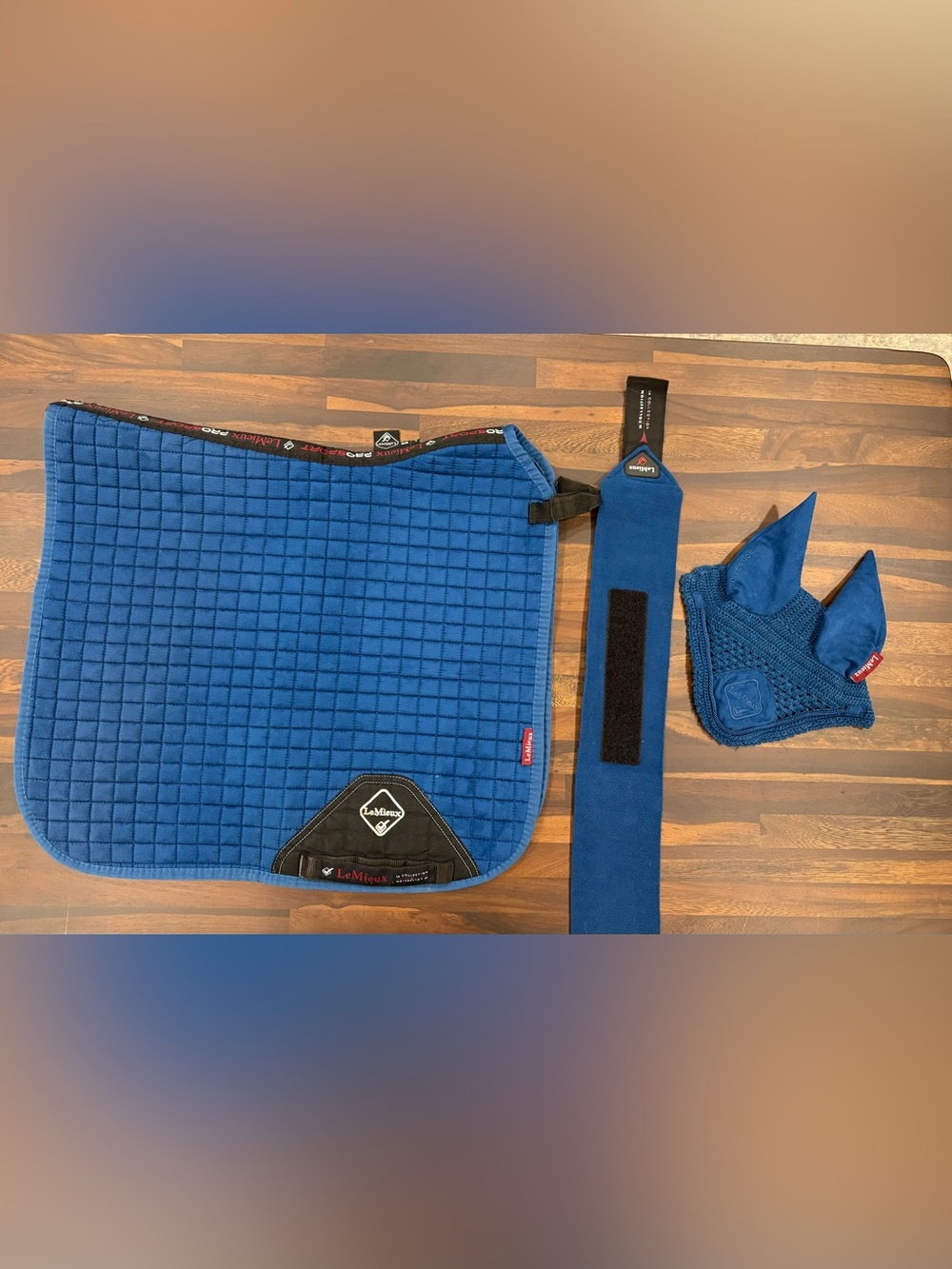 Le Mieux Blue Dressage Saddle Pad Set